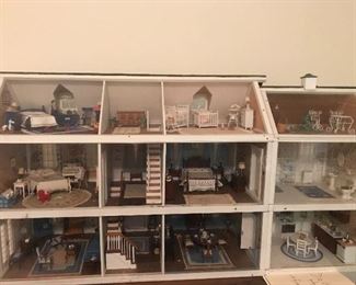 Fantastic doll house with wonderful miniatures and hand-made pieces