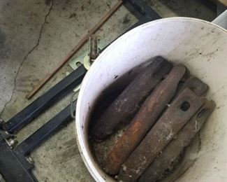 Antique window counter weights