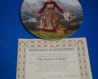 Sound of Music collectors plate (one of several)