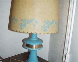 Mid-century blue lamp