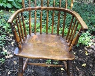 18th century bow back Windsor chair.