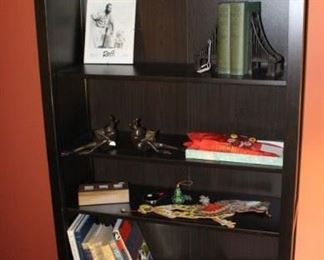 Black bookcase.