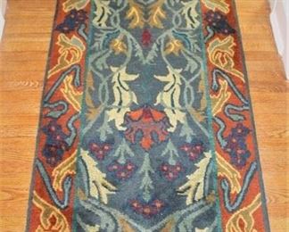 Hand knotted wool runner.  