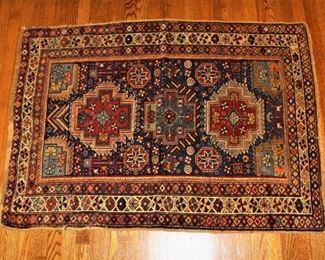 Oriental hand knotted rug.