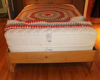 Nice thick queen size Serta Perfect sleeper mattress to be sold with the bed and frame.
