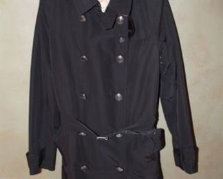 Burberry Brit black short trench coat.  