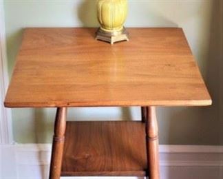 Small table with a lovely lamp.