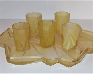 Ruba Rombic glasses with tray.
