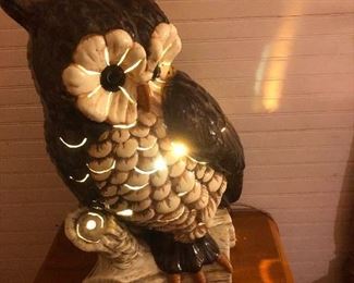 21” ceramic owl lamp.  It’s awesome.