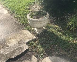 Stone pedestal planter