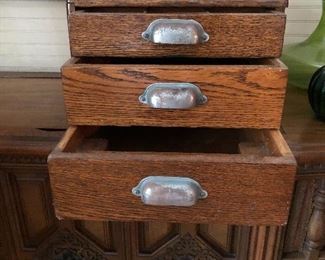 Antique oak cash drawers