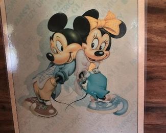 Disney Mickey and Minnie poster “Leaning”