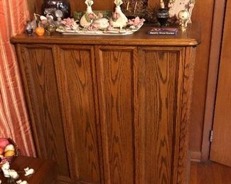 Oak storage cabinet