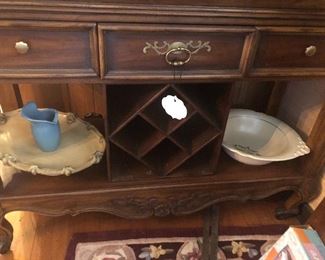 Detail of side board wine cabinet