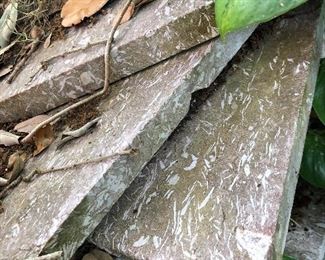 Close up of stone pieces.  Large pile.