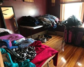Room full of gently worn xxL/xxx women clothing.