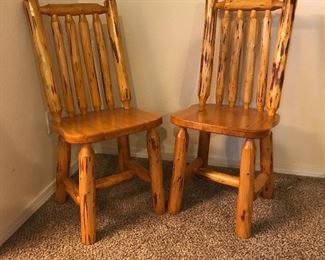 Matching pine chairs - nice and solid