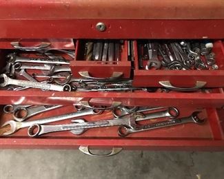 Tools in red chest
