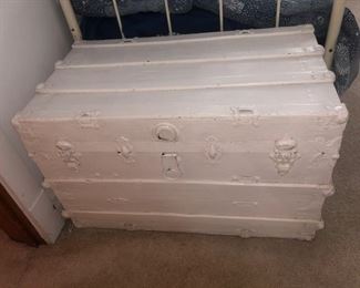 Painted white trunk....