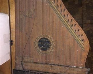 Antique piano harp