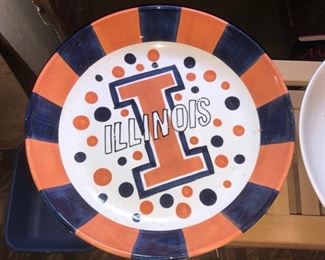 University of Illinois serving bowl