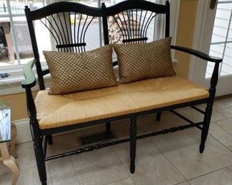 Italian rush seat bench