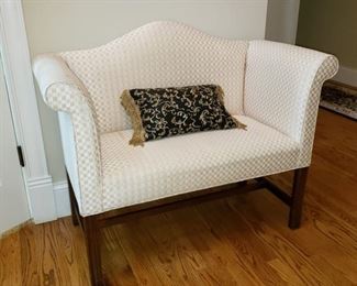 Small camel back settee