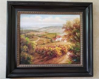 Framed oil painting on canvas, signed Jim Rabby