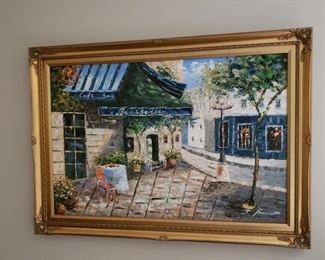 Framed oil painting on canvas, signed J. Burnett