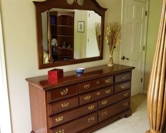Mahogany dresser with mirror
