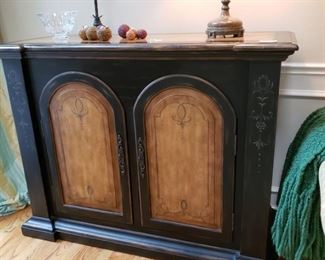 Painted two door cupboard