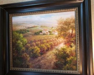 Framed oil painting on canvas, signed Jim Rabby