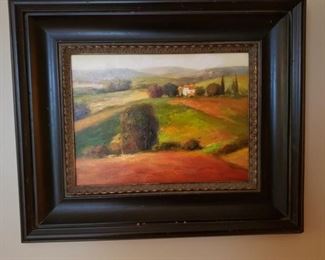 Framed oil painting signed, Maren