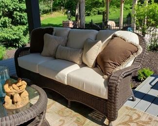 Lloyd Flanders outdoor sofa by Summer Classics