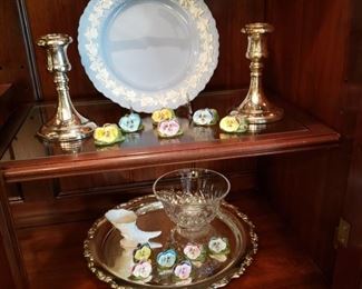 Wedgwood and silverplate