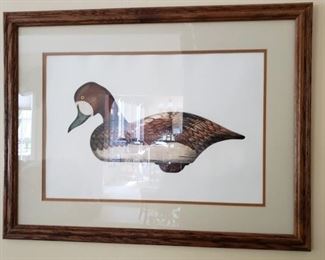 Arthur Nevin aquatints "Broadbill Hen Decory, North Barnegat, 1940"