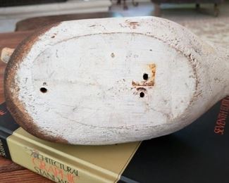 Bottom of Antique Duck Decoy