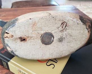 Bottom of Antique Duck Decoy