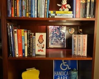 Sports books, plaque and other items