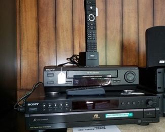 Sony Super Audio CD Player, Sony Video cassette Recorder, RCI 