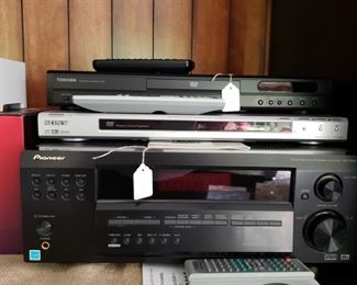 Pioneer Audio/Video Multi-Channel Receiver VSX-D514, Sony DVD player, Toshiba DVD player 