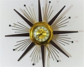 Vintage Sunburst Working Wall Clock