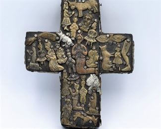 Vintage Milagro Cross, Mexican Folk Art