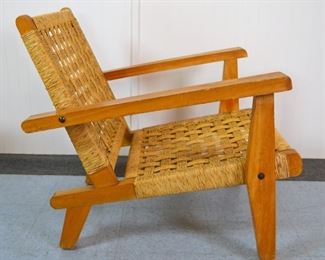 Rare Mexican Mid Century Modern Dynamic Woven Chairs 