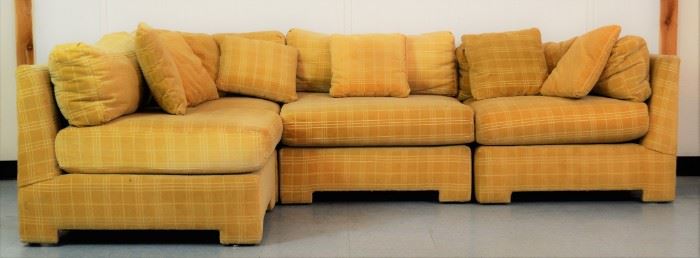 Vintage Modular Sofa, Sectional, Pit Group - Gold Glam