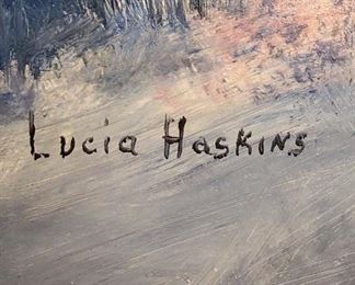 Lucia Haskins signature painting on board