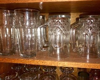 Vintage ice tea glasses and mugs
