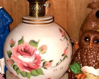 Vintage hand painted lamp base
