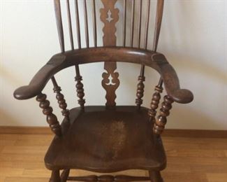 2 Antique Comb Back Windsor Arm Chairs