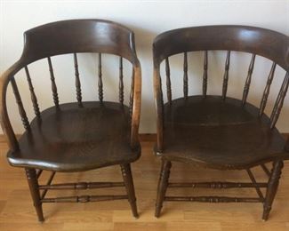 4 Antique Captain's Chairs